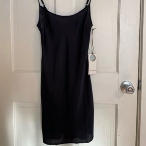 Privacy Please Black Slip Dress